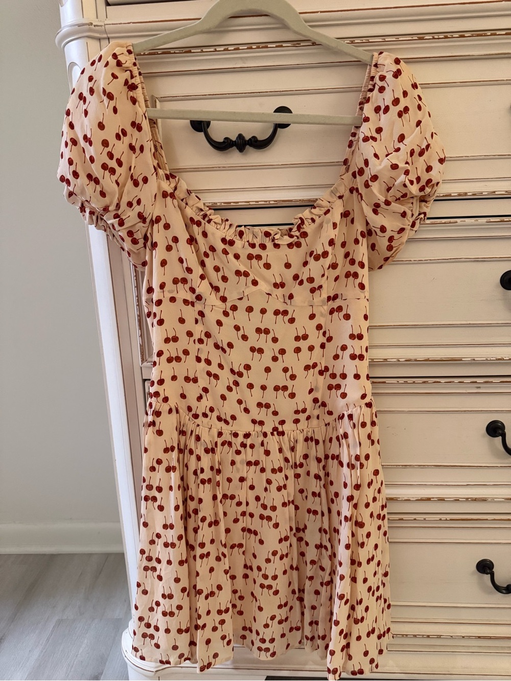 Reformation Mini Dress with Red Cherry Print - Picture 5 of 7